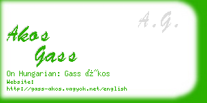 akos gass business card